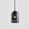 15cm enkelt design vedhæng lys glascylinder galvaniseret malet finish nordisk stil