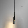 7cm enkelt design pendel glas galvaniseret led nordic style