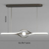 led pendel linje design sort guld 60cm 80cm metal kunstnerisk stil moderne aluminiumslegering malet finish kun dæmpbar med fjern