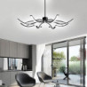 led pendel dæmpbar sputnik-design justerbare geometriske former flush-mount loftslamper 8-lys 100cm hængende lysekroner til stue