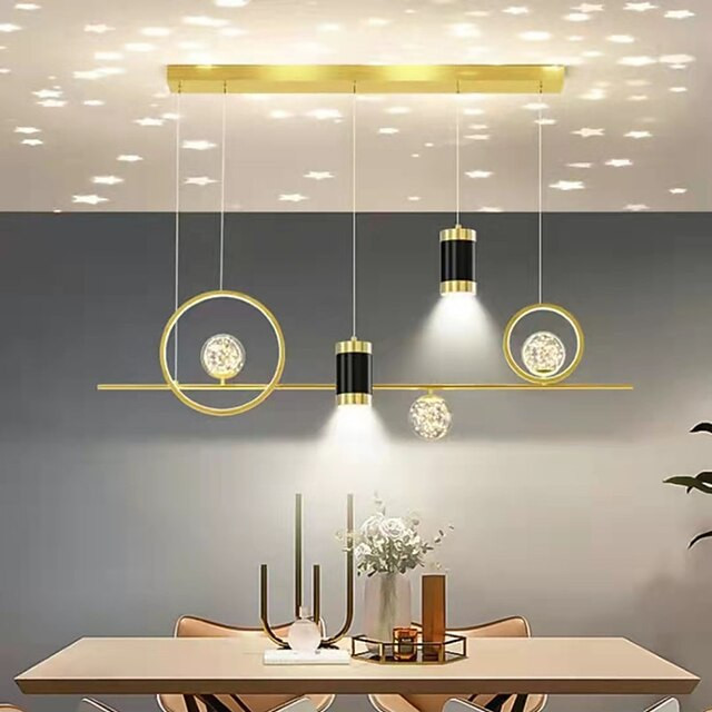 led pendel projektor lys moderne nordic sky star lysekrone spisestue lampe kreativ