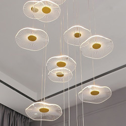 Eksklusiv Lotusblad Lysekrone – Moderne LED-design med 3-12 lys til stue & restaurant