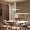 45cm guld vedhæng lys nordisk stil geometriske former enkelt design kunstnerisk lineær skål metal galvaniseret