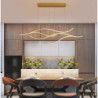 100/120cm led pendel bølge design linje design sort guld metal kunstnerisk stil moderne stil kontor, butikker stilfulde malede f