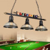 poolbord lys billard bord lys bondehus lysekrone, industriel hems 3 hoved jern køkken lysarmaturer grydelåg glas lampeskærm, bil
