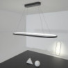LED pendel 40W rektangel aluminium sort malet finish moderne lampe til spisestue resturant kaffebar