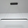 LED pendel 40W rektangel aluminium sort malet finish moderne lampe til spisestue resturant kaffebar
