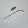 LED pendel 40W rektangel aluminium sort malet finish moderne lampe til spisestue resturant kaffebar
