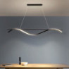 pendellampe 100/120cm led pendel 3 farve spisebord hængelampe højdejusterbar pendel med fjernbetjening metal lysekrone køkken ø