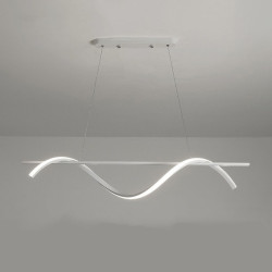 pendellampe 100/120cm led pendel 3 farve spisebord hængelampe højdejusterbar pendel med fjernbetjening metal lysekrone køkken ø