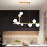 led lysekroner globle design køkken ø belysning glas globus lysekroner gyldne 8/10 hoveder justerbar midt århundrede moderne pen