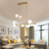 led lysekroner globle design køkken ø belysning glas globus lysekroner gyldne 8/10 hoveder justerbar midt århundrede moderne pen