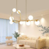 led lysekroner globle design køkken ø belysning glas globus lysekroner gyldne 8/10 hoveder justerbar midt århundrede moderne pen