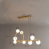 led lysekroner globle design køkken ø belysning glas globus lysekroner gyldne 8/10 hoveder justerbar midt århundrede moderne pen