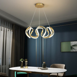 led pendant lys loftslampe 58cm rustfrit stål lysekrone metal geometrisk galvaniseret malet finish led nordisk stil
