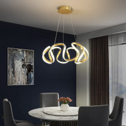 led pendant lys loftslampe 58cm rustfrit stål lysekrone metal geometrisk galvaniseret malet finish led nordisk stil
