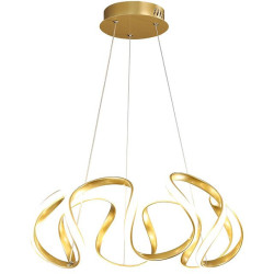 led pendant lys loftslampe 58cm rustfrit stål lysekrone metal geometrisk galvaniseret malet finish led nordisk stil