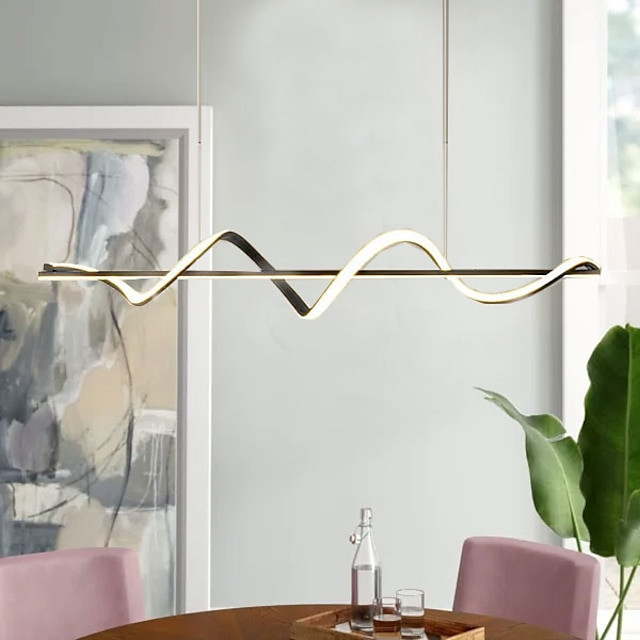 100cm pendel led metal kunstnerisk stil moderne restaurant lampe nordisk stil kreativt design spiral lysekrone