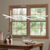 2-lys 80/100cm led pendel aluminium linje design curl wave design justerbar lysekrone nordisk stil spisestue stue lys 36w kun dæ