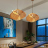led Pendel lys bambus lanterne design lysekrone retro 40cm e26/e27 lysekrone loftbelysning er anvendelig til stue soveværelse re