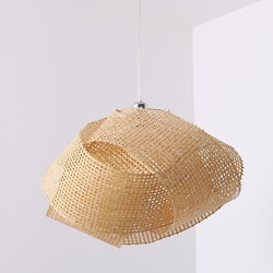 led Pendel lys bambus lanterne design lysekrone retro 40cm e26/e27 lysekrone loftbelysning er anvendelig til stue soveværelse re