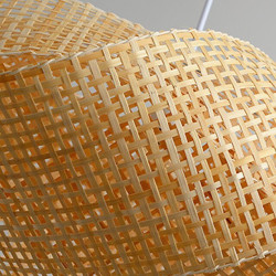 led Pendel lys bambus lanterne design lysekrone retro 40cm e26/e27 lysekrone loftbelysning er anvendelig til stue soveværelse re