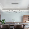 led pendel 100cm ø lys dæmpbar linje design aluminium stilfuld minimalistisk malet finish spisestue køkken lys kun dæmpbar med f