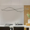 led pendel 100cm ø lys dæmpbar linje design aluminium stilfuld minimalistisk malet finish spisestue køkken lys kun dæmpbar med f