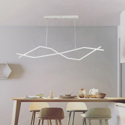 led pendel 100cm ø lys dæmpbar linje design aluminium stilfuld minimalistisk malet finish spisestue køkken lys kun dæmpbar med f