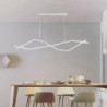 led pendel 100cm ø lys dæmpbar linje design aluminium stilfuld minimalistisk malet finish spisestue køkken lys kun dæmpbar med f