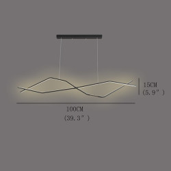 led pendel 100cm ø lys dæmpbar linje design aluminium stilfuld minimalistisk malet finish spisestue køkken lys kun dæmpbar med f