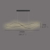 led pendel 100cm ø lys dæmpbar linje design aluminium stilfuld minimalistisk malet finish spisestue køkken lys kun dæmpbar med f