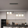 80cm Lanterne LED Pendel – Moderne lysekrone i metal med malet finish