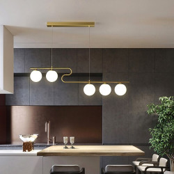 80cm Lanterne LED Pendel – Moderne lysekrone i metal med malet finish
