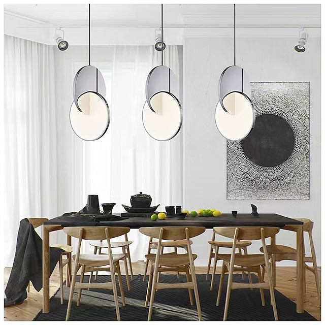 28cm cirkel/rund design geometriske former vedhængslampe rustfrit stål kunstnerisk stil formel stil vintage stil kunstnerisk vin