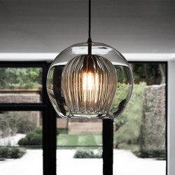 led pendel ø design glas globus design galvaniseret nordisk stil