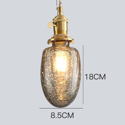 led pendler glasarmaturer lys luksus lysekrone soveværelse stue kobber loft indretning industriel vintage lampe justerbar hængel