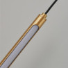 led pendant lys liner design, 56cm 1-lys ledning justerbar linje design pendel til soveværelse stue bar cafe lysende sølv/coppe