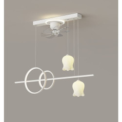 led pendel med loftsventilator liner design 100cm kæde justerbar hængende lampe til køkken spisestue stue grøn hvid