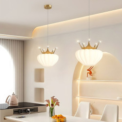 led pendel simpel krone sky pigeværelse studie 1-lys 3000-6000k pendel moderne minimalistisk master soveværelse krystal pendel l