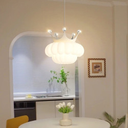 led pendel simpel krone sky pigeværelse studie 1-lys 3000-6000k pendel moderne minimalistisk master soveværelse krystal pendel l