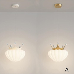 led pendel simpel krone sky pigeværelse studie 1-lys 3000-6000k pendel moderne minimalistisk master soveværelse krystal pendel l