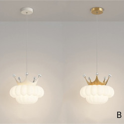 led pendel simpel krone sky pigeværelse studie 1-lys 3000-6000k pendel moderne minimalistisk master soveværelse krystal pendel l