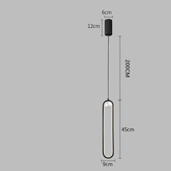 40cm led pendel enkelt design aluminiumslegering formel moderne stil stilfuld malet finish spisestue soveværelse lys