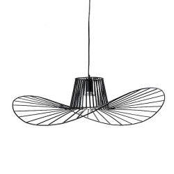 led pendel moderne nordisk personlig dekorativ lysekrone minimalisme jern håndværk e27 sort stråhat lys mode ac110v 220v