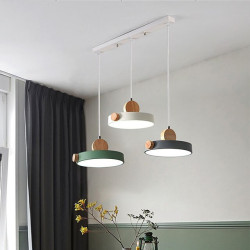 50cm pendel lys klynge design linje design geometriske former pendel metal kunstnerisk stil moderne stil metal malede finish led