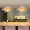 led Pendel lys bambus lanterne design lysekrone retro 40cm e26/e27 lysekrone loftbelysning er anvendelig til stue soveværelse re