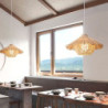 led Pendel lys bambus lanterne design lysekrone retro 40cm e26/e27 lysekrone loftbelysning er anvendelig til stue soveværelse re