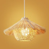led Pendel lys bambus lanterne design lysekrone retro 40cm e26/e27 lysekrone loftbelysning er anvendelig til stue soveværelse re