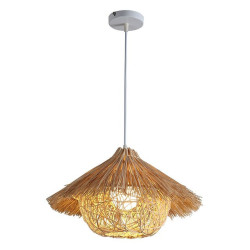 led Pendel lys bambus lanterne design lysekrone retro 40cm e26/e27 lysekrone loftbelysning er anvendelig til stue soveværelse re